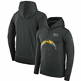 Men's Los Angeles Chargers Anthracite Nike Crucial Catch Performance Hoodie,baseball caps,new era cap wholesale,wholesale hats